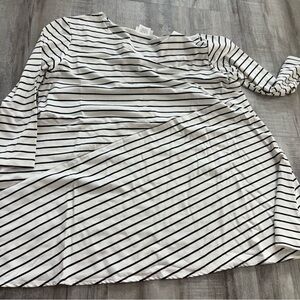 All Hours Black White Stripe Shirt XL